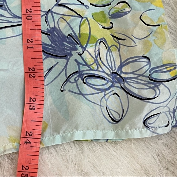 Liz Claiborne Floral Shirt Button Down Silk - Picture 4 of 10